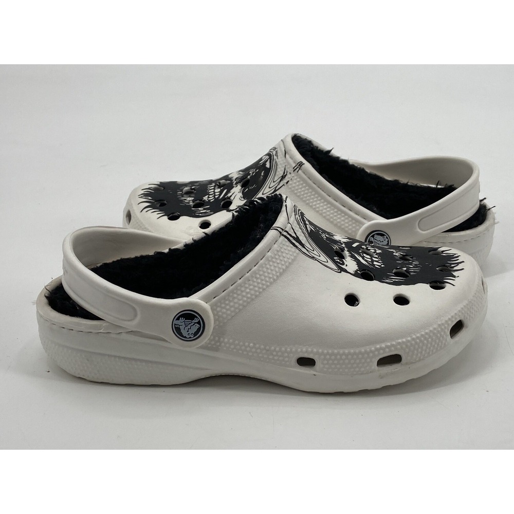 Luke Combs X Crocs White Skull Fur Lined Men's 4 Women's 6